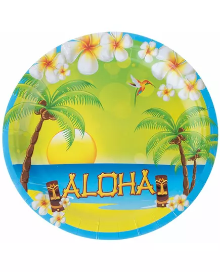8 papierowych talerzy Aloha 23 cm