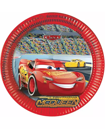 8 papierowych talerzy Cars 3™ 23 cm