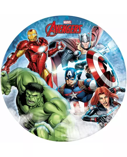 8 papierowych talerzy 23 cm Avengers Mighty™