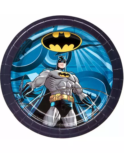 8 talerzyków papierowych Batman™ o średnicy 23 cm