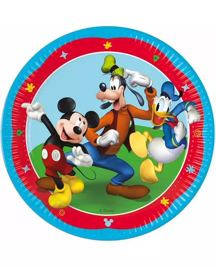 8 papierowych talerzyków Mickey Mouse™ 23 cm