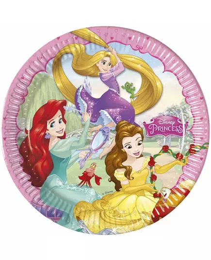 8 papierowych talerzyków Disney Princess™ 23 cm