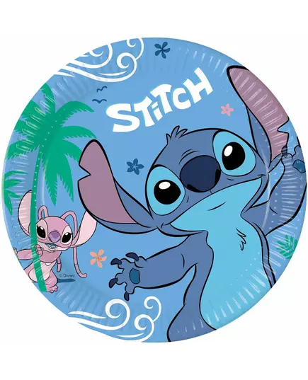 8 papierowych talerzyków Stitch™ 23 cm