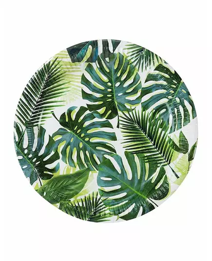 Papierowe talerze Tropical Green 23 cm