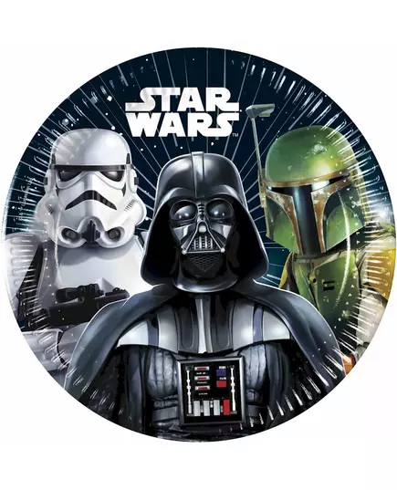 8 papierowych talerzy Star Wars Galaxy™ 20cm