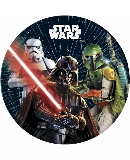 8 papierowych talerzy Star Wars Galaxy™ 23cm