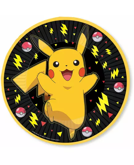 8 talerzy Pikachu Pokemon™ 23 cm