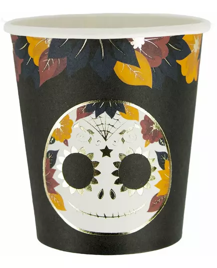 8 kubków papierowych Dia de los Muertos 200 ml