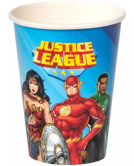 8 papierowych kubków Justice League™ o pojemności 210 ml