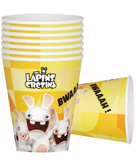 8 kubków tekturowych Rabbids™ o pojemności 200 ml