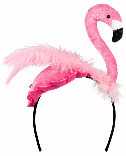 Opaska na głowę z różowego pióra Flamingo dla dorosłych