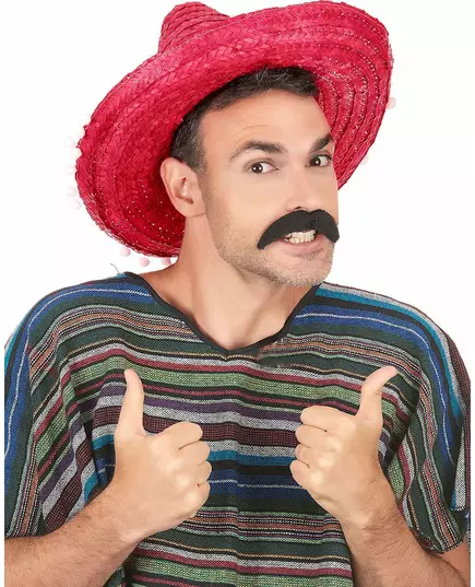 Dorosły czerwony frędzel Trim Sombrero