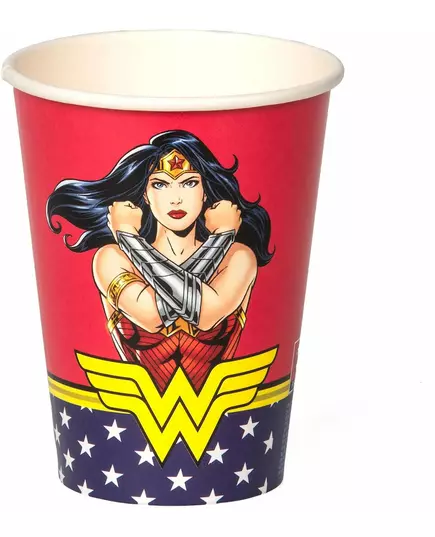 8 kubków papierowych Wonder Woman™ 210 ml
