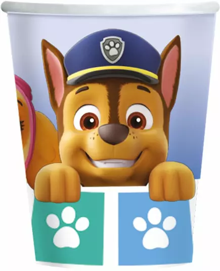 8 kubków papierowych Psi Patrol™ o pojemności 250 ml