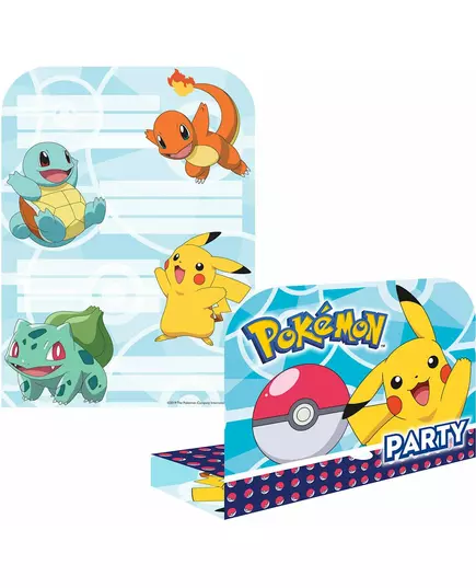 8 zaproszeń i kopert Pokémon™