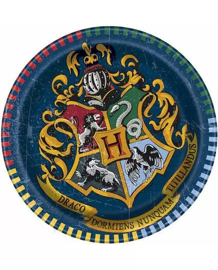 8 małych papierowych talerzy Harry Potter™ 17cm