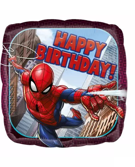 Kwadratowy balon foliowy z okazji urodzin Spider-man™43cm