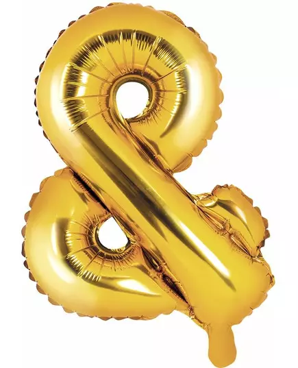Balon foliowy symbol złoty 35 cm