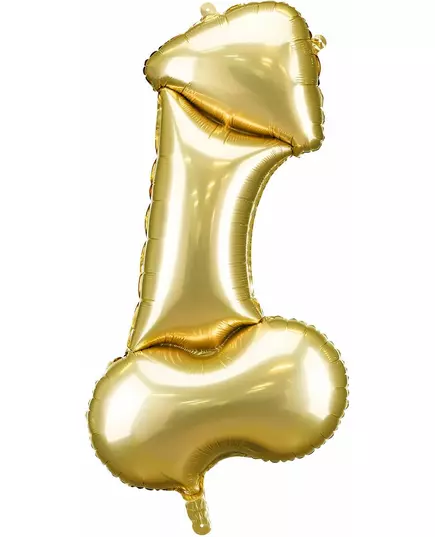 Złoty aluminiowy balon penis 88 cm