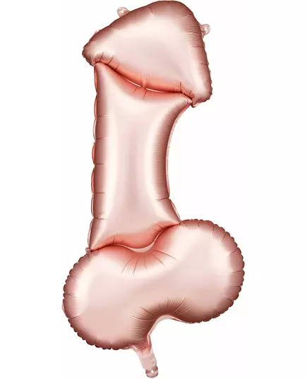 Balon aluminiowy różowo-złoty penis 88 cm