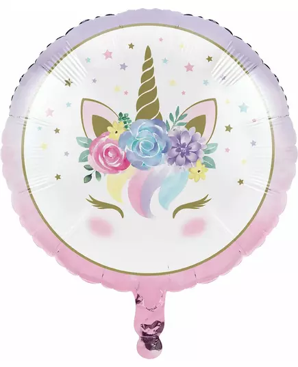 Balon Foliowy Biała Wróżka Jednorożec 45cm