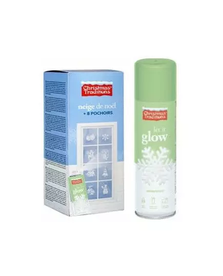 150ml Świecąca w Ciemności Bomba Śnieżna ze Świątecznymi Szablonami