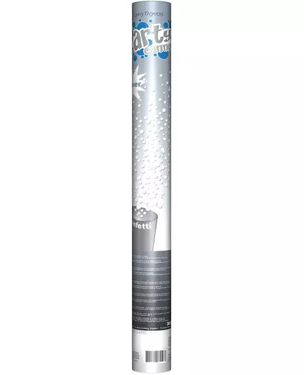 Srebrna armatka na konfetti 60 cm