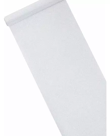Bieżnik stołowy z cekinami w kolorze srebrnym, 28 cm x 5 m