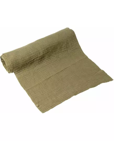 Bieżnik z gazy bawełnianej w kolorze khaki, 30 cm x 3 m