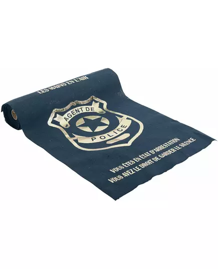 Granatowo-złoty bieżnik policyjny 28 cm x 5 m