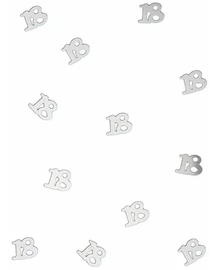 Konfetti stołowe drewniane 18 srebrne 10 gr