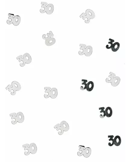 Konfetti stołowe drewniane 30 srebrne 10 gr