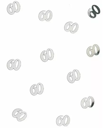 Konfetti stołowe drewniane 60 srebrne 10 gr