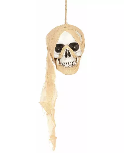Dekoracja świetlna czaszki pirata do zawieszenia 53 cm