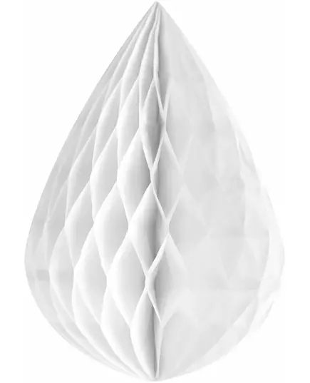 Biała kropla z papieru plastra miodu 12.5 cm
