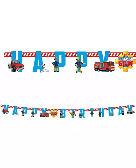 Papierowa girlanda urodzinowa Strażak Sam™ 180 cm