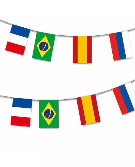 Plastikowa girlanda 32 kraje Mistrzostwa Świata 13 m