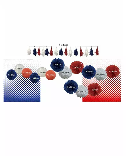Zestaw dekoracji kibica we Francji