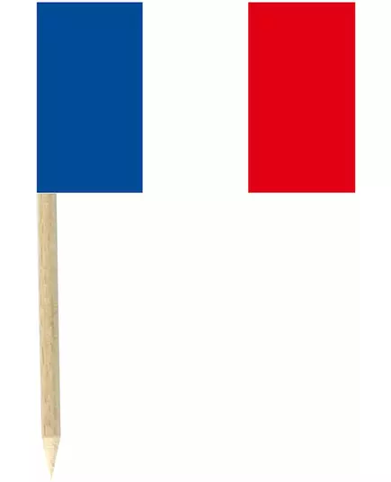 Zestaw 50 francuskich mini-flag z kolcami