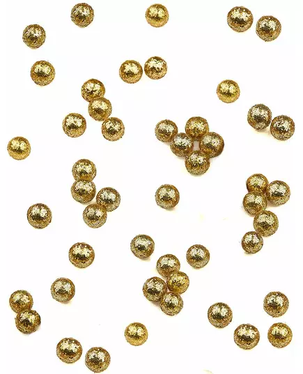 Mini złote kulki brokatowe 8 mm 10 g