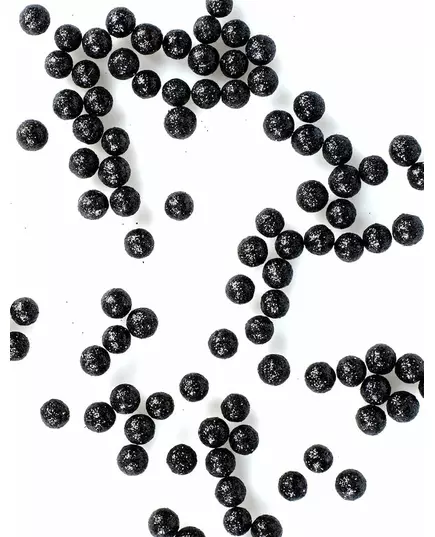 Mini czarne kulki brokatowe, 8 mm, 10 g