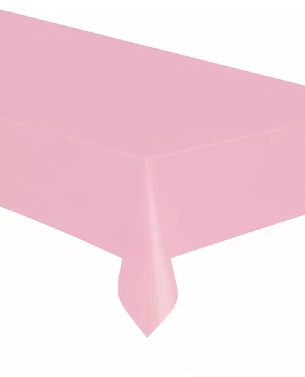 Jasnoróżowy plastikowy prostokątny obrus 137 x 274cm