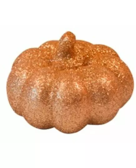 Mała pomarańczowa dynia brokatowa 6,5 cm