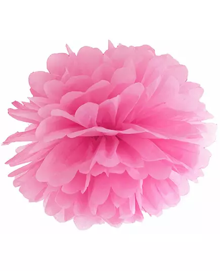 Papierowy pompon wiszący w kolorze fuksji 25 cm