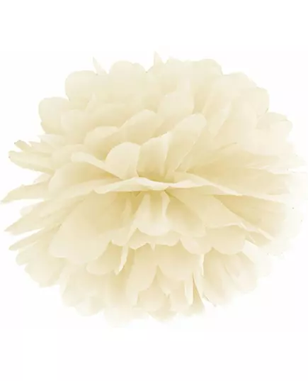 25 cm kremowy papierowy pompon wiszący