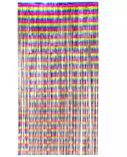Zasłona z tęczowego brokatu 200 x 100 cm