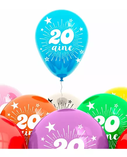 Zestaw 8 balonów, 20 rocznica