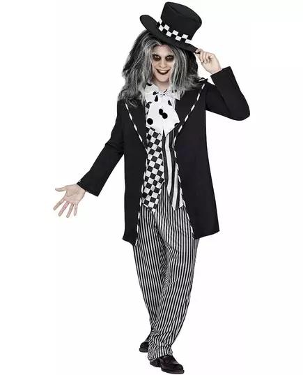 Szalony Kapelusznik Bajka Halloween Czarno-Biały Człowiek