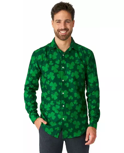 Męska koszula w koniczyny Suitmeister™ Saint Patrick, Rozmiar: Small (EU 44-46)