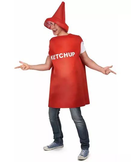 Kostium słoik ketchupu dla dorosłych